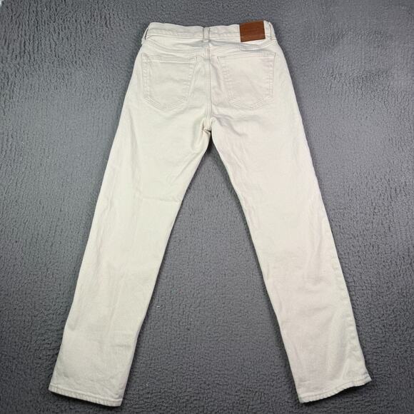 Abercrombie & Fitch Jeans Mens 29x30 Cream Vintage 90s Straight Stretch - Picture 2 of 12